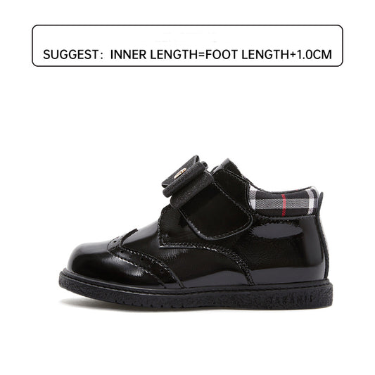 TARANIS Leather Soft soled Booties Slip On Bowknot Shoes