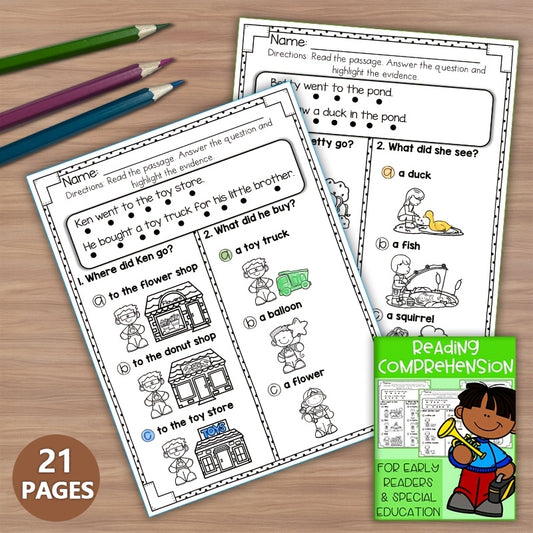 Reading Comprehension Worksheets for Beginners