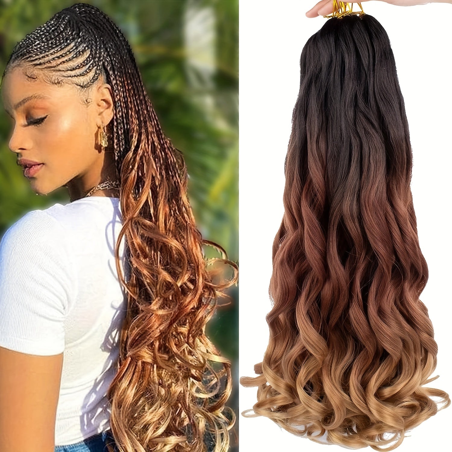 French Curl Braiding Hair 66cm Loose Wave For Box Braids