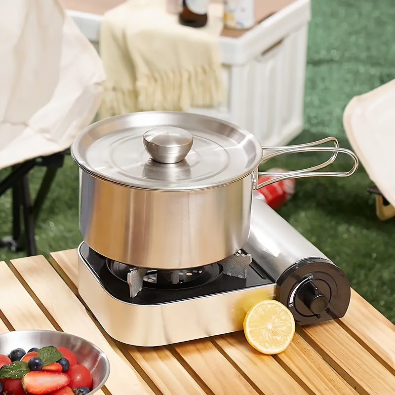 Portable Picnic Kettle Stainless Steel Foldable for Camping