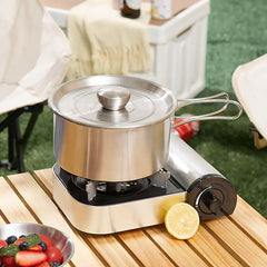Portable Picnic Kettle Stainless Steel Foldable for Camping