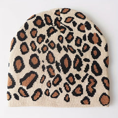 Knitted Striped Hats Purple Winter Cap