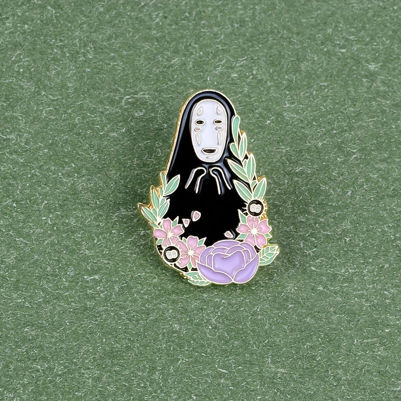 Faceless Men Cartoon Brooch