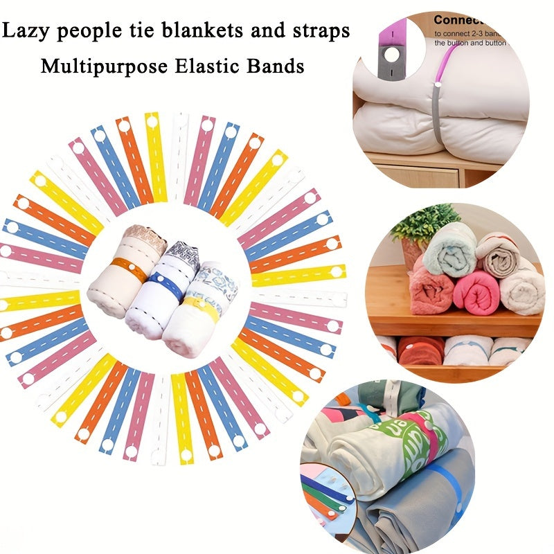 10pcs Lalla Roll Wardrobe Organizer Elastic Bundle Strap