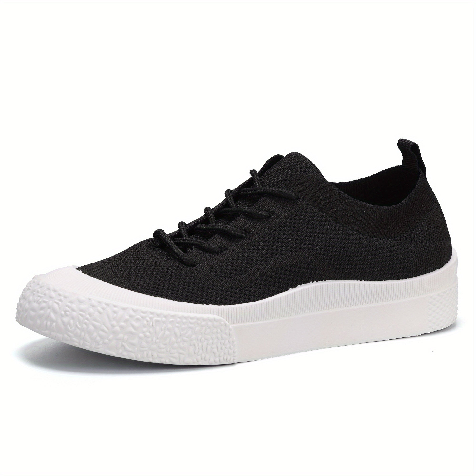 Women's Breathable Knit Sneakers Low Top Lace Up Shoes