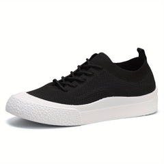 Women's Breathable Knit Sneakers Low Top Lace Up Shoes