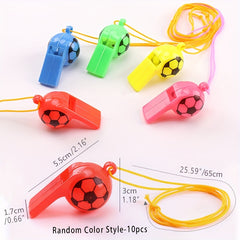 10pcs Colorful Whistles Party Favors Random