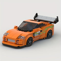 367pcs Yellow Race Car Model Building Blocks for Kids
