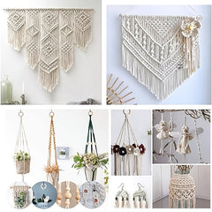 74pcs Macrame Kit Cotton Cord Starter Set DIY Craft Kits Adults Beginner