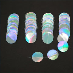 Holographic Circle Garlands for Unicorn Mermaid Parties