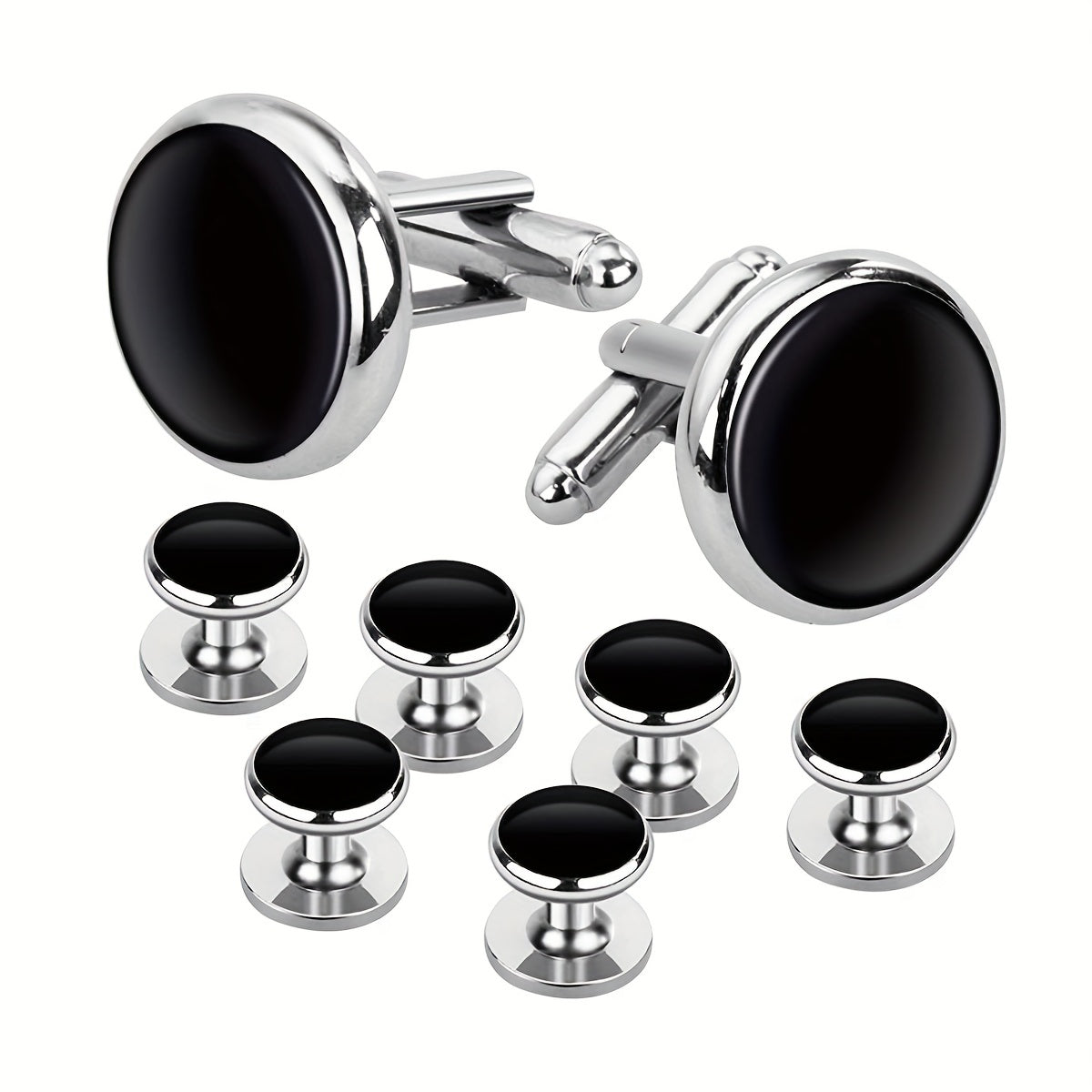 8pcs Cufflinks & Studs Set For Tuxedo Shirts Business Wedding