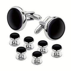 8pcs Cufflinks & Studs Set For Tuxedo Shirts Business Wedding