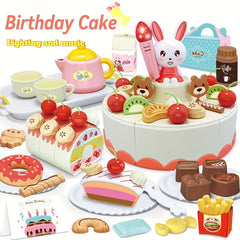 Toy Cake Cutting Fruit Afternoon Tea Set for Kids