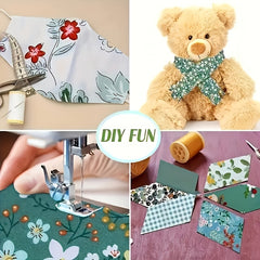 20pcs Quilting Fabric Squares Floral & Animal Patterns DIY Sewing Craft
