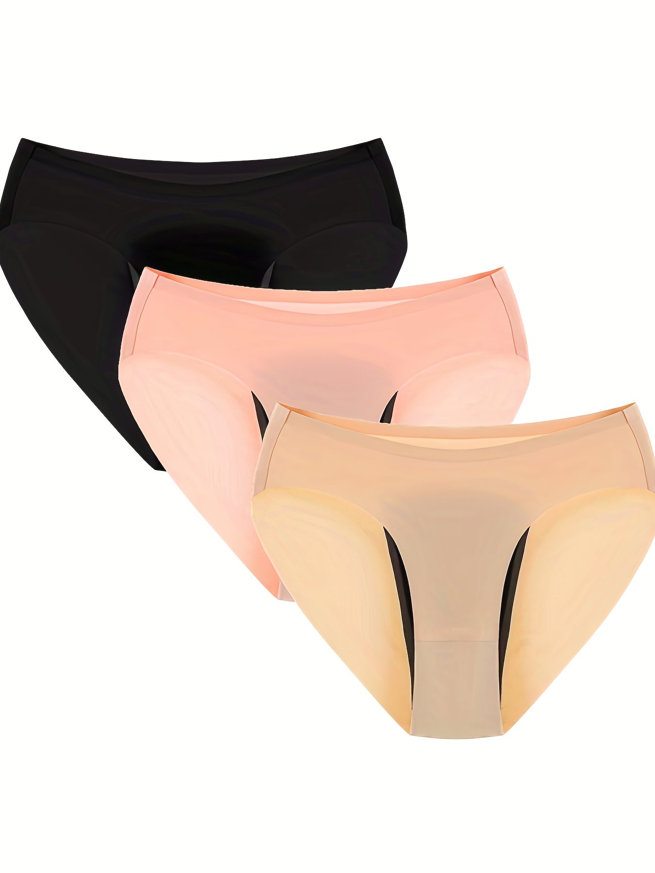3pcs Mixed Period Panties Comfy & Breathable Leak-proof Physiological Underwear