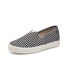 Women's Windmill Pattern Canvas Slip-On Flat Shoes