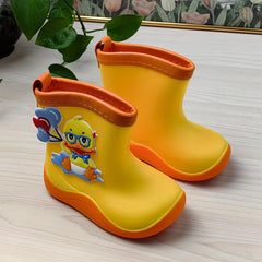 Girl's High Top Cartoon Rain Boots Waterproof Non Slip Shoes