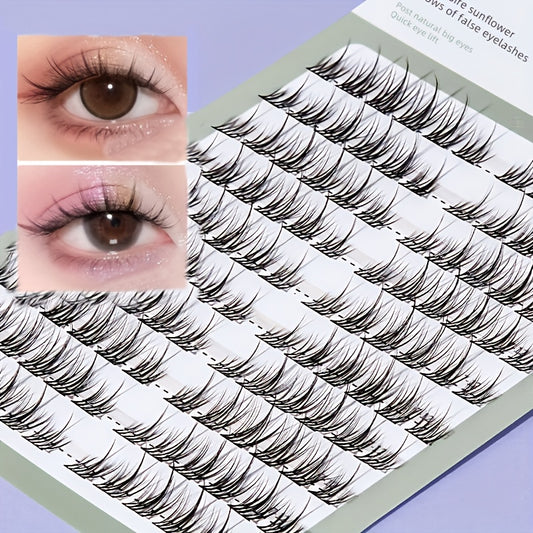 Natural Devil False Eyelashes 10 Rows Sunflower Grafting Eyelashes