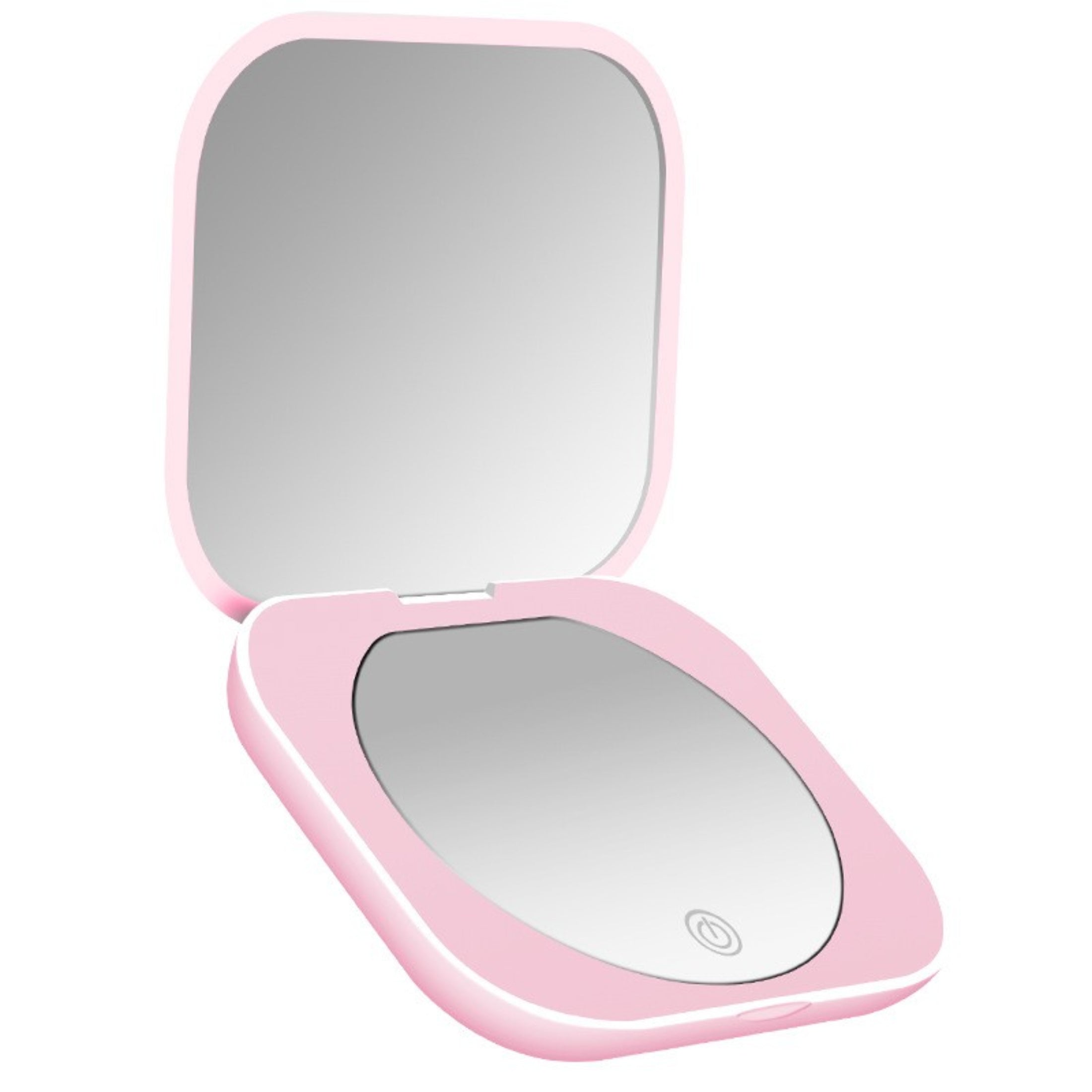 Compact Travel Makeup Mirror 1X 3X Magnification Rechargeable LED Lighted