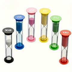 Colorful Sand Timers 3pcs - 1 minute - Home Classroom Office