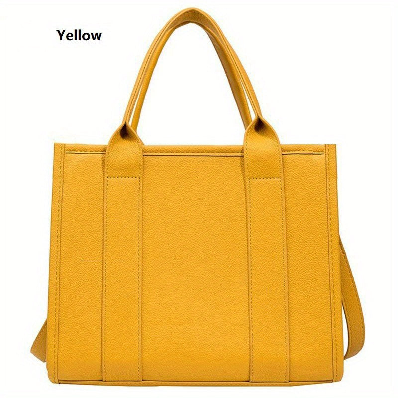 Classic Top Handle Satchel Purse PU Leather Handbag