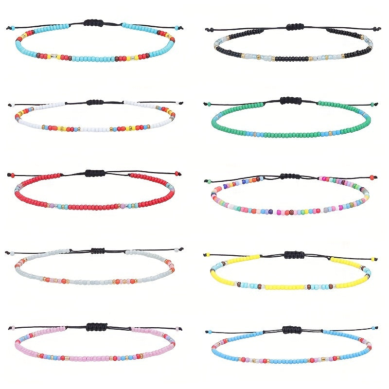 Colorful Beaded Anklet for Women - Summer Beach Style