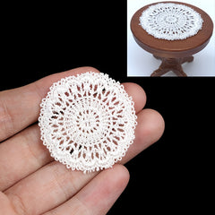 1/12 Scale Dollhouse Decor Lace Table Mat Fabric Accessory