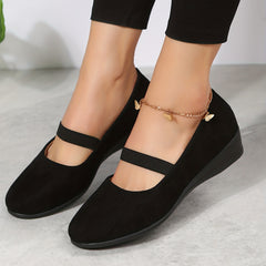 Women's Comfort Wedge Slip On Shoes Soft Sole Casual Walking Flats