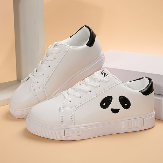 Panda Embroidered Skate Shoes Low Platform Casual Sneakers Women's Sports Shoes
