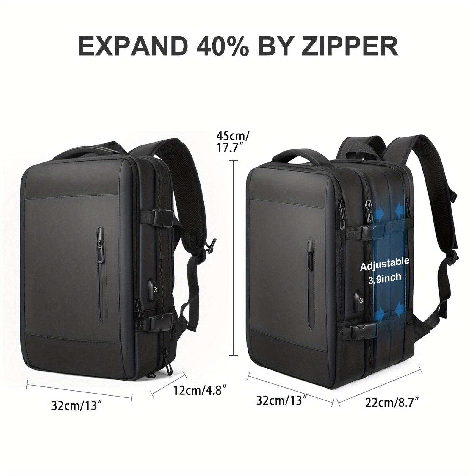 Men's Casual Adjustable Large Capacity Backpack