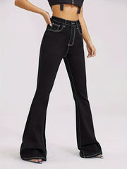 Flared Jeans Wide Leg Denim Pants Women's Denim Clothing