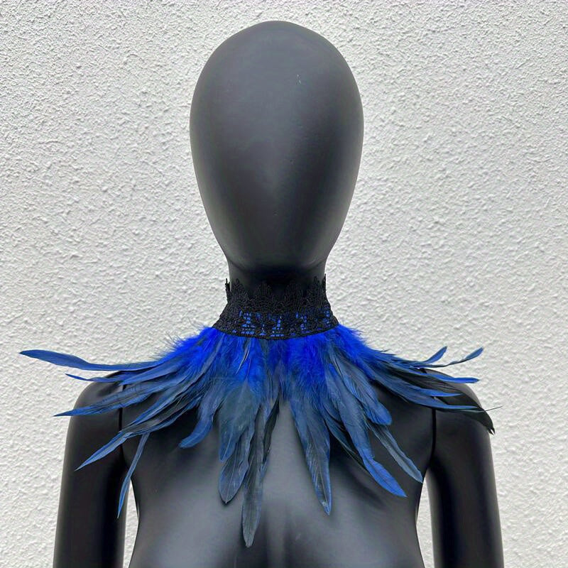 Faux Feather Neck Scarf Halloween Cosplay Costume Accessory