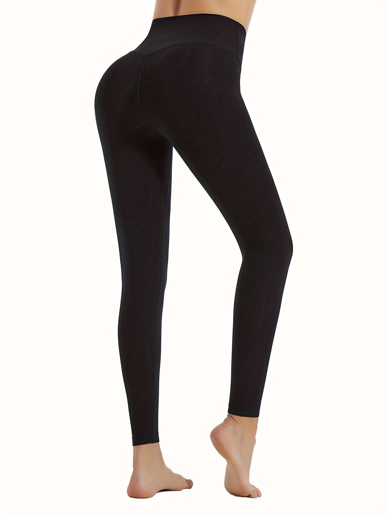 High Waist Quick Drying Yoga Pants Solid Stretch Sports Leggings