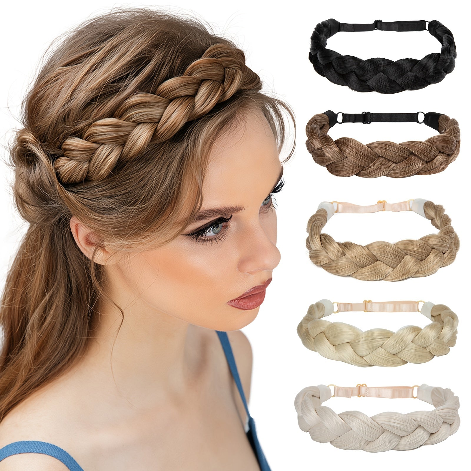 Adjustable Braided Headband High Temperature Headwear