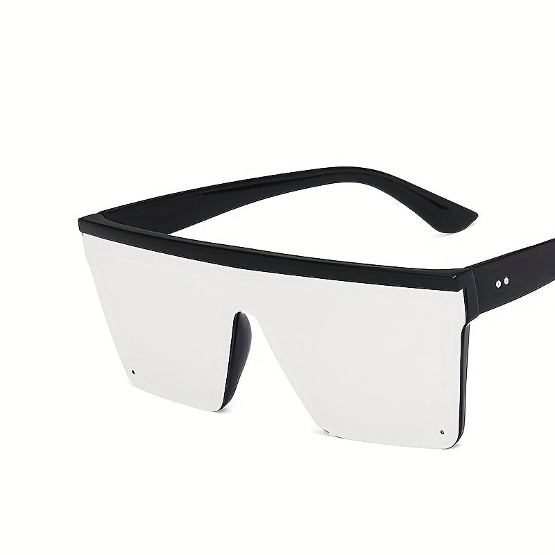 Square Frame Sunglasses Gradient Lens Flat Top Eyewear