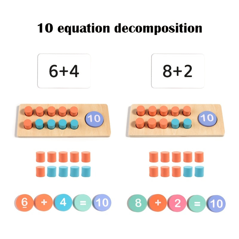 Wooden Math Counting Toy for Early Learning on Christmas And Birthdays