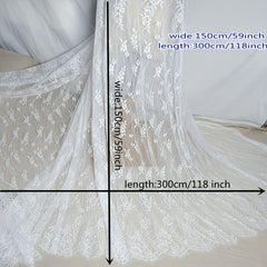3m Long Eyelash Lace DIY Clothing Dress Wedding Curtain Material
