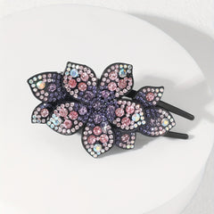 Colorful Rhinestone Hair Clip Large Duck Billed Ponytail Bun Holder