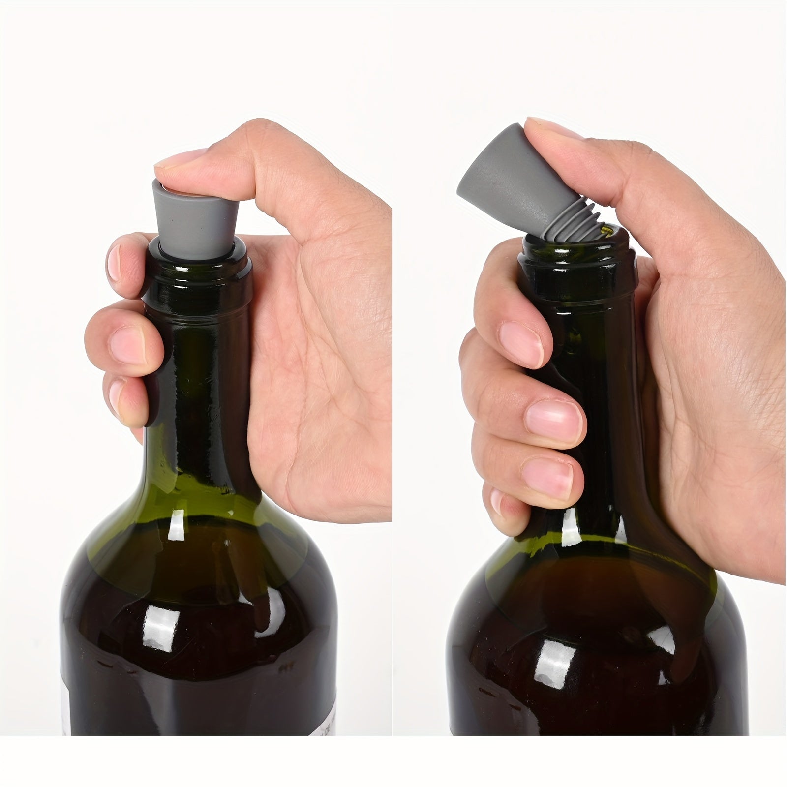 4pcs Silicone Wine Stoppers for Red Wine Champagne Beer DIY Bottle Stoppers