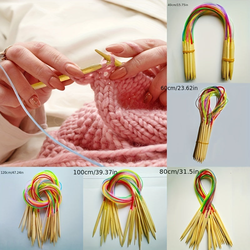 Circular Needle Knitting Golden Wool Crochet Set