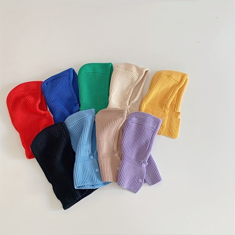 Kids Shawl Cap Head Cap Bib Conjoined Cap