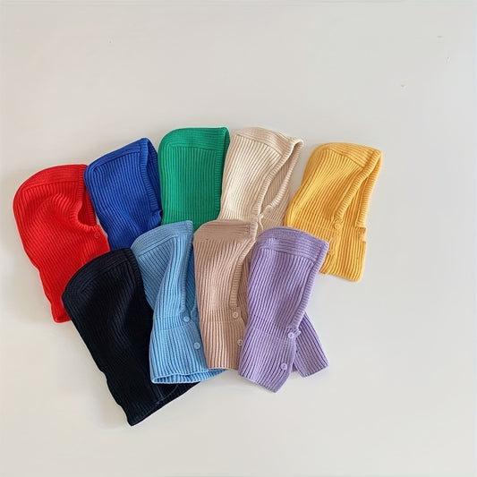 Kids Shawl Cap Head Cap Bib Conjoined Cap