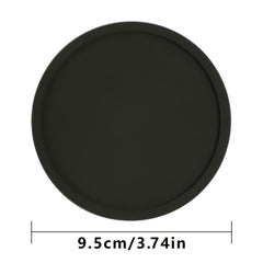 8pcs Round Silicone Coaster Grid Pattern Washable Placemat For Christmas