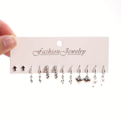 12pcs Earrings Ear Buckle Set - Stacking Earrings Set