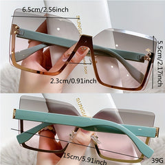 Oversized Ombre Lens Sunglasses UV400