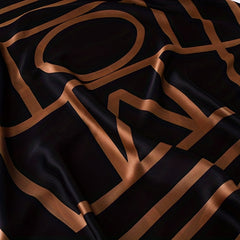 Stripe Print Solid Scarf Classic Geometric Pattern Shawl