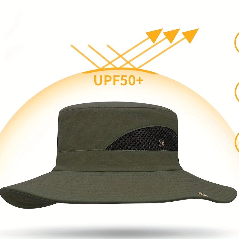 UPF50 Sun Hat Wide Brim Boonie Hat Men Women