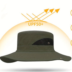UPF50 Sun Hat Wide Brim Boonie Hat Men Women