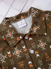 Boys Symbols Shirt Short Sleeves Button