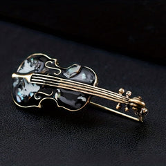 Men's Violin Shell Brooch Jewelry